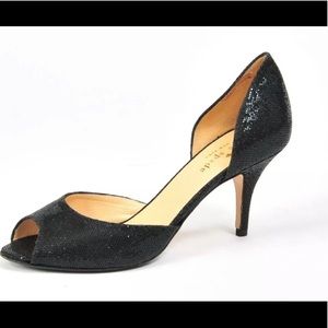 Kate Spade Black Sequin Heels Size 8 Weddi Sparkle